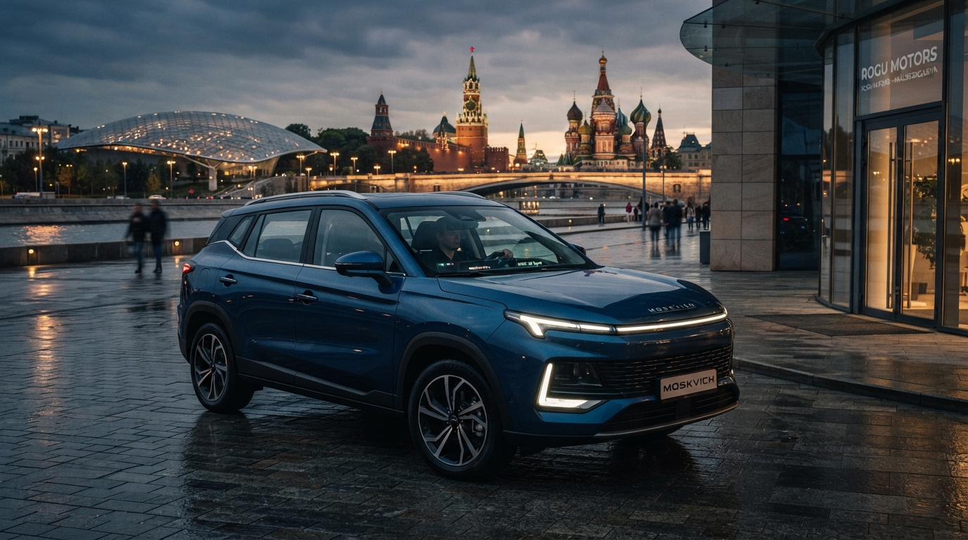 Moskvich adota direção por fios chinesa e mira tecnologia de luxo