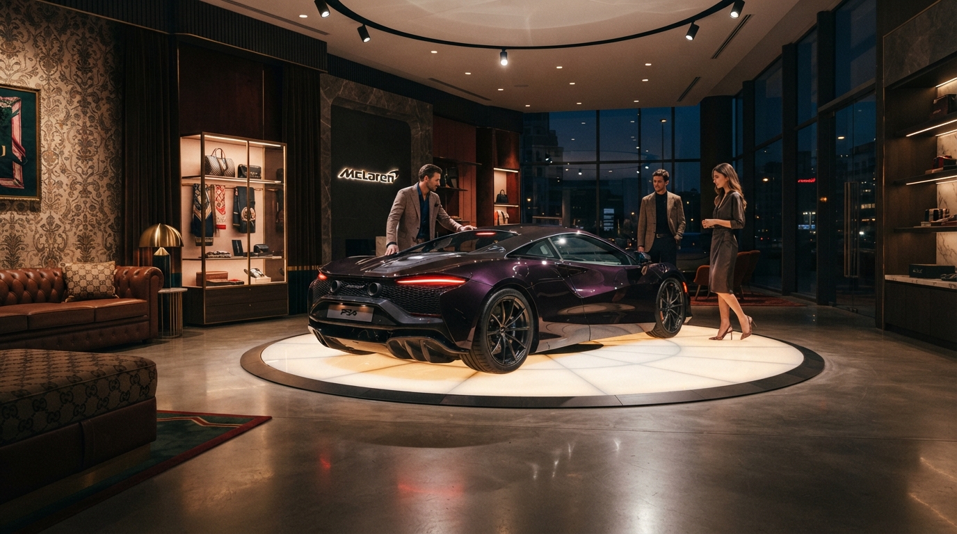 McLaren Adota Estilo Gucci em Showrooms e Muda a Experiência de Luxo